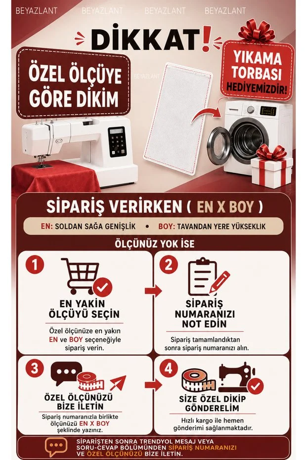 8139 SARMAŞIK BRODE HER ODAYA UYGUN GRAMAJLI 1E 2 SIKI PİLELİ TÜL PERDE ÜTÜ İSTEMEZ En Çok 